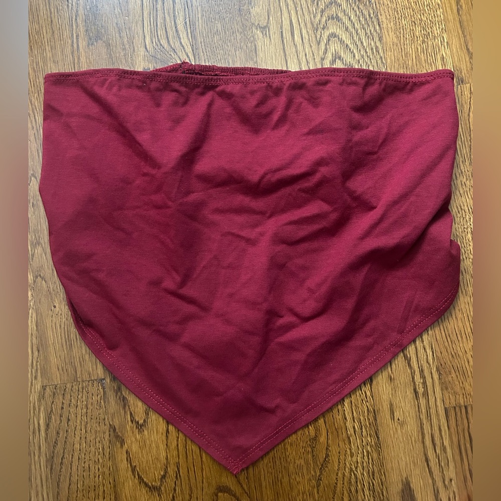 SHEIN Burgundy Bandana Top
